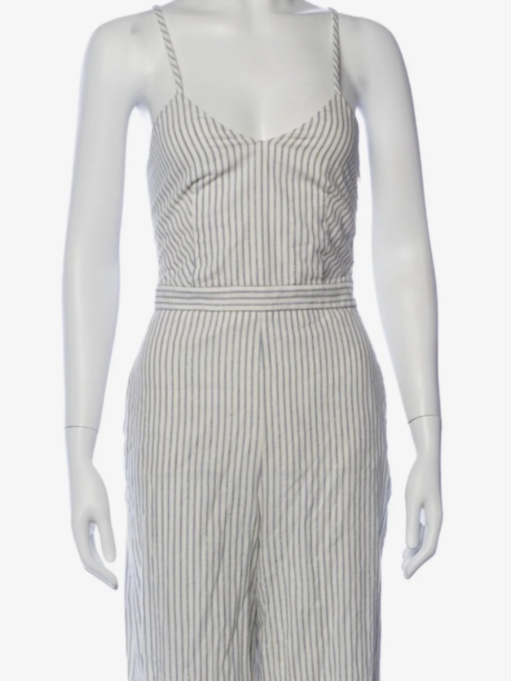 Maje Striped V-Neck Jumpsuit - Size Small